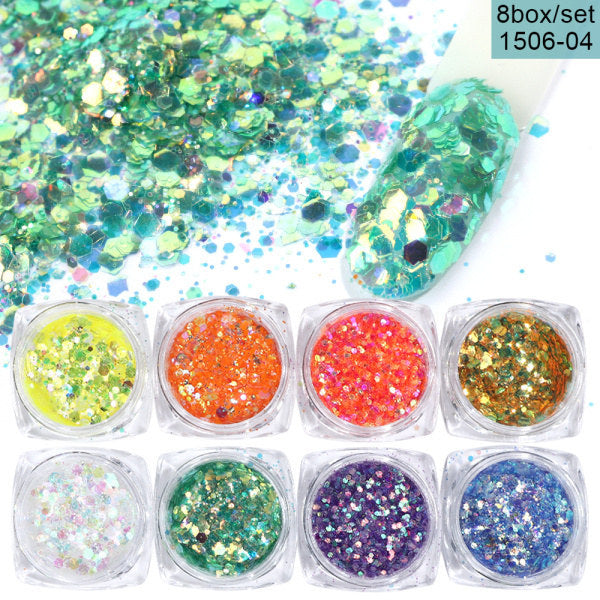 Glitter Nagel Powder Set – Funkelnde Nails