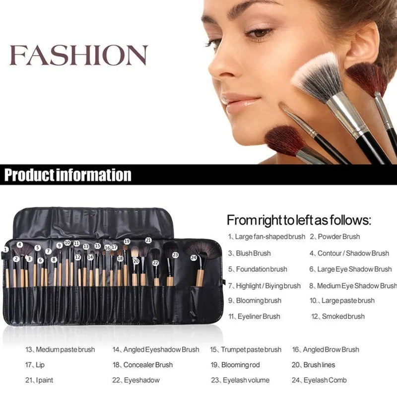 Makeup Pinsel Set Holzgriffe – Präzise & hochwertig