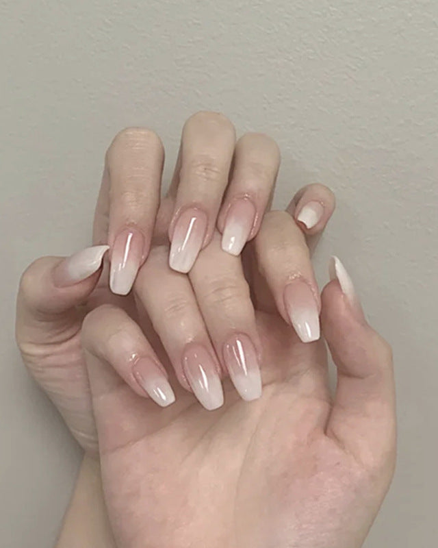 Ballet White Press-On Nägel - Glattes Finish Daily Essential